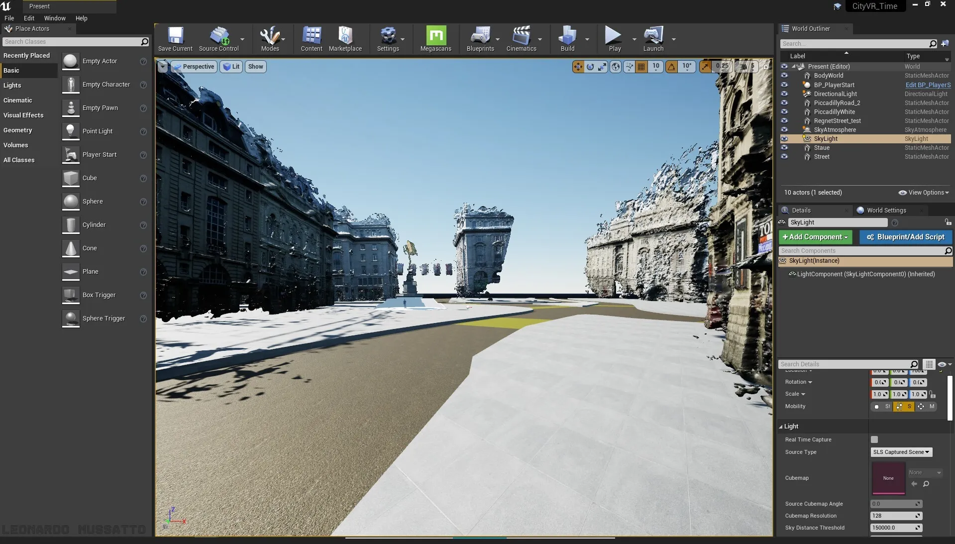 Rough photogrammetry based scene creation in Unreal Engine 4