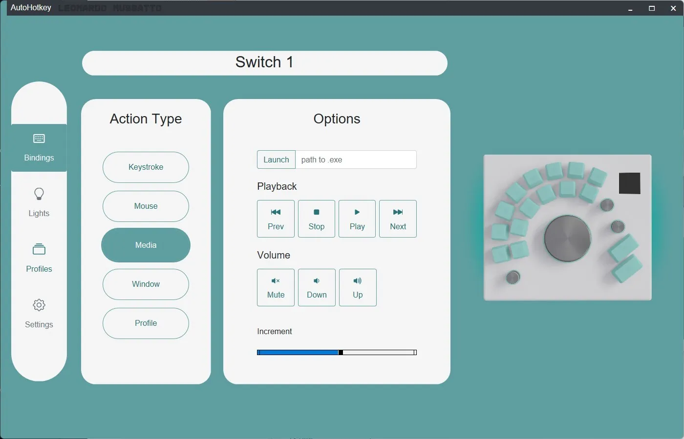 UI beta version: media action tab