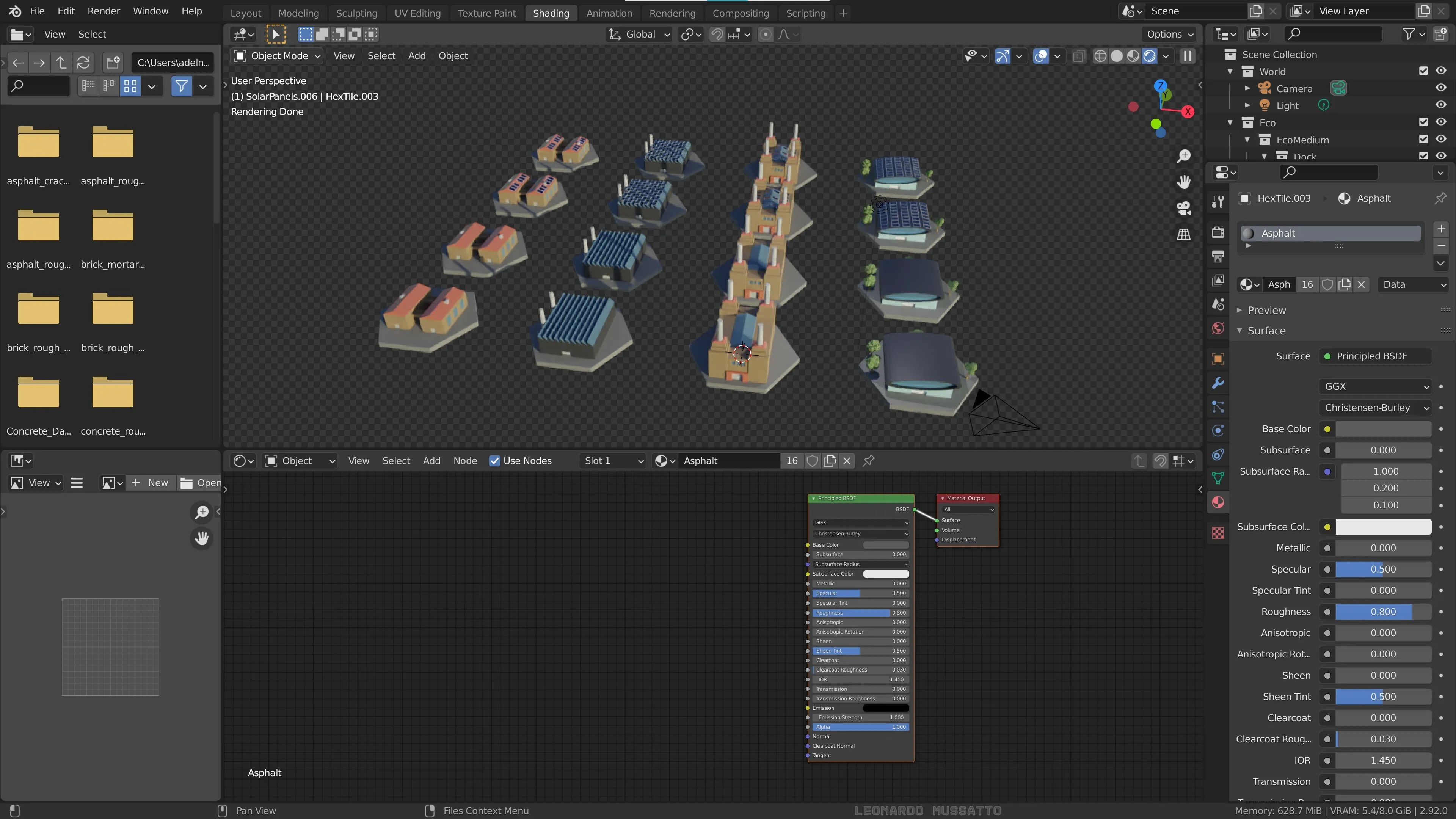 factory tile variants in Blender