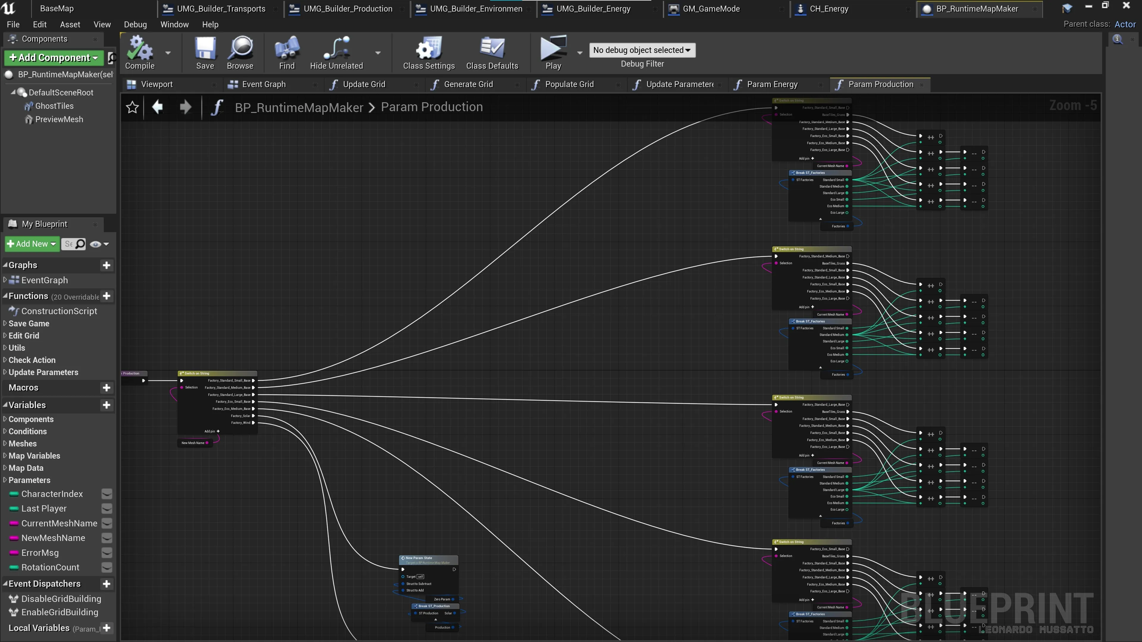 Unreal Engine Blueprint to update global metrics
