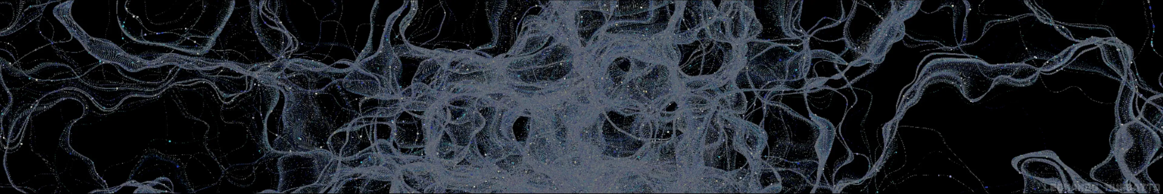 Mycelia-like pattern generated by Processing