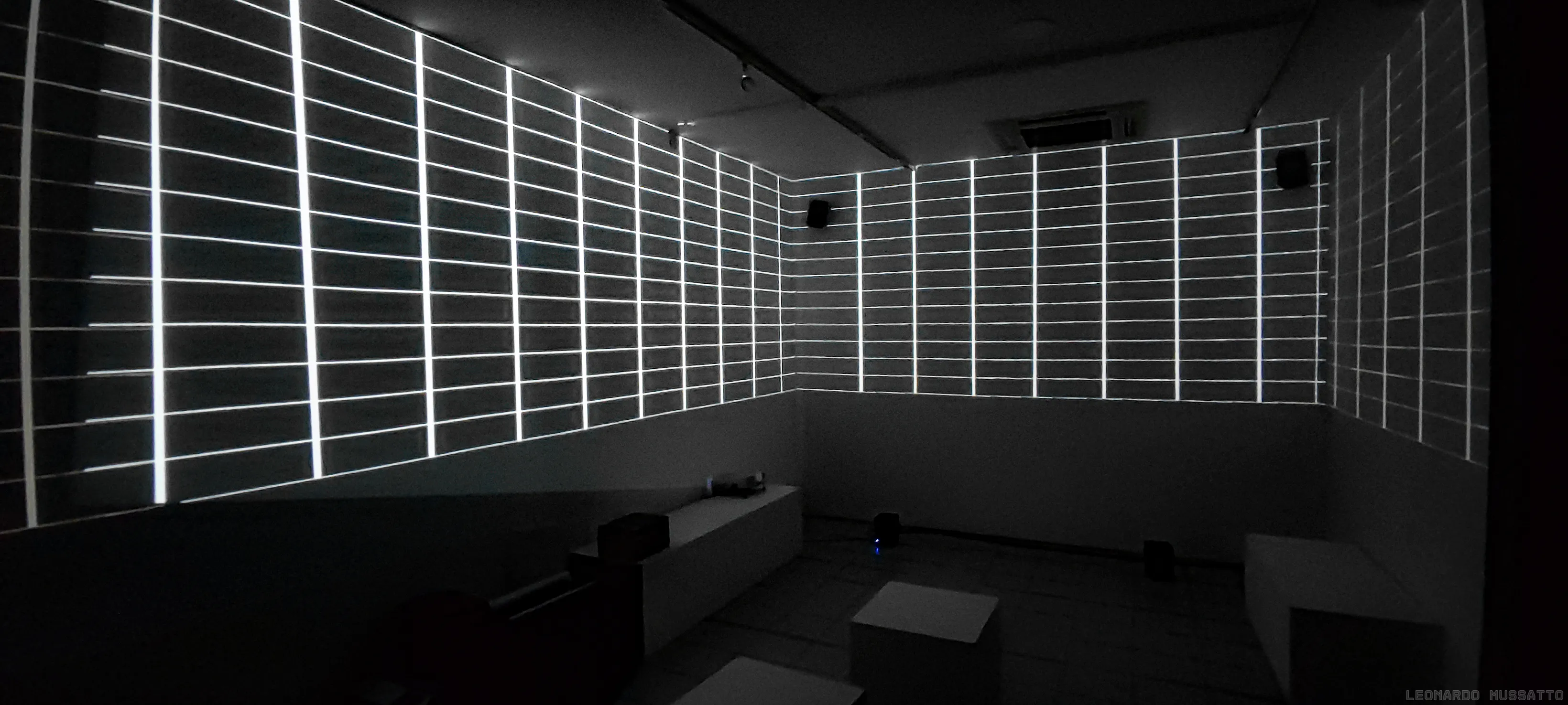 Grid projected around the room to check alignment