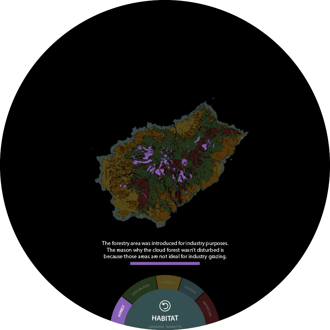 Forest layer of the habitat map
