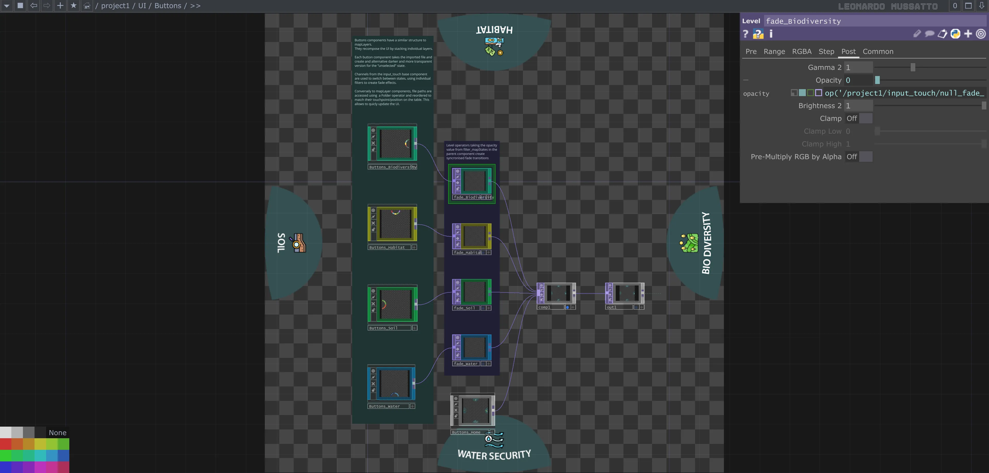 Base component handling UI in Touchdesigner
